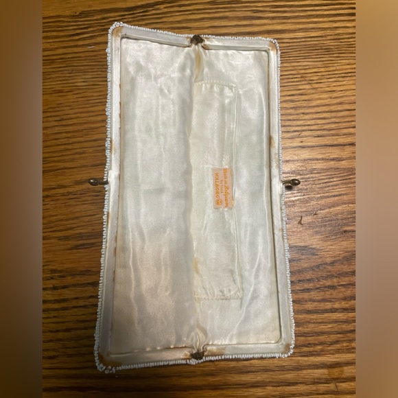 Walborg Vintage Hand Beaded White Clutch/Evening Bag Made in Belgium - Picture 6 of 8